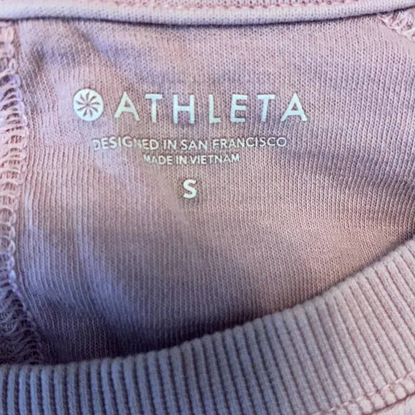 Athleta Sundown Sweatshirt Crew Neck Long Sleeve Oversized Pullover Glow Pink S - Image 3
