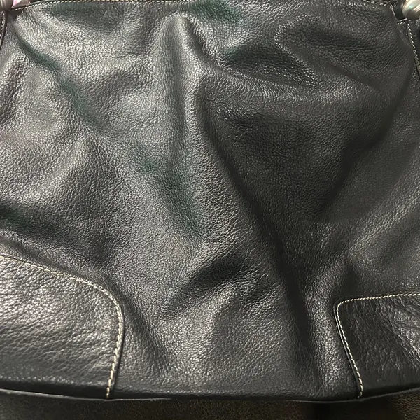 Celsius Black Genuine Leather Shoulder Bag - Image 3