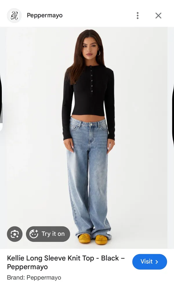 Peppermayo Black Long Sleeve Top - Image 2