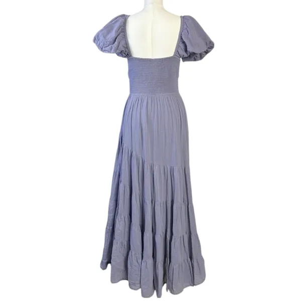 Free People Dainty Ethereal Sundrenched Short Sleeve Maxi Size Medium Plum Dust - Image 11