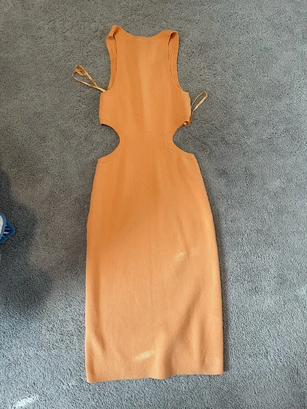 Abercrombie & Fitch Ribbed Cut Out Sweater Midi Dress - Image 2