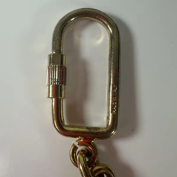 CELINE Keychain Womens One Size Gold Key Shape Horse Carriage Logo Made Italy - Image 8