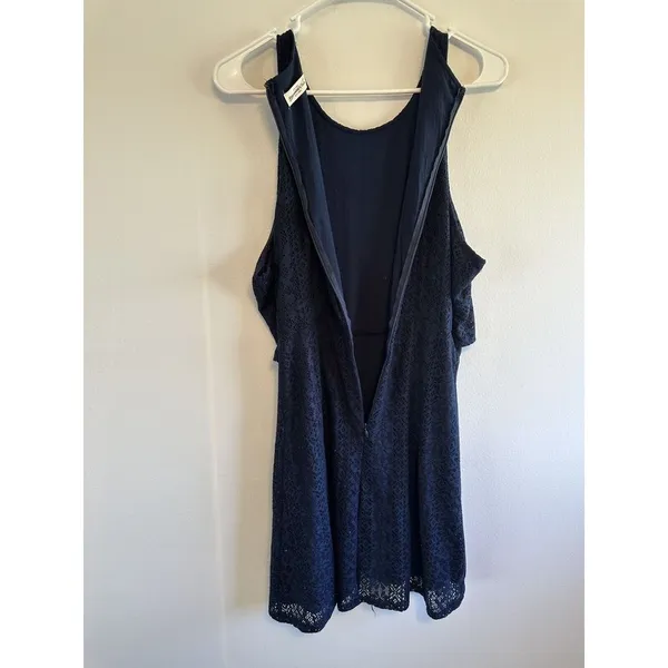 Abercrombie & Fitch Size L Blue Eyelet Dress Lace‎ - Image 10