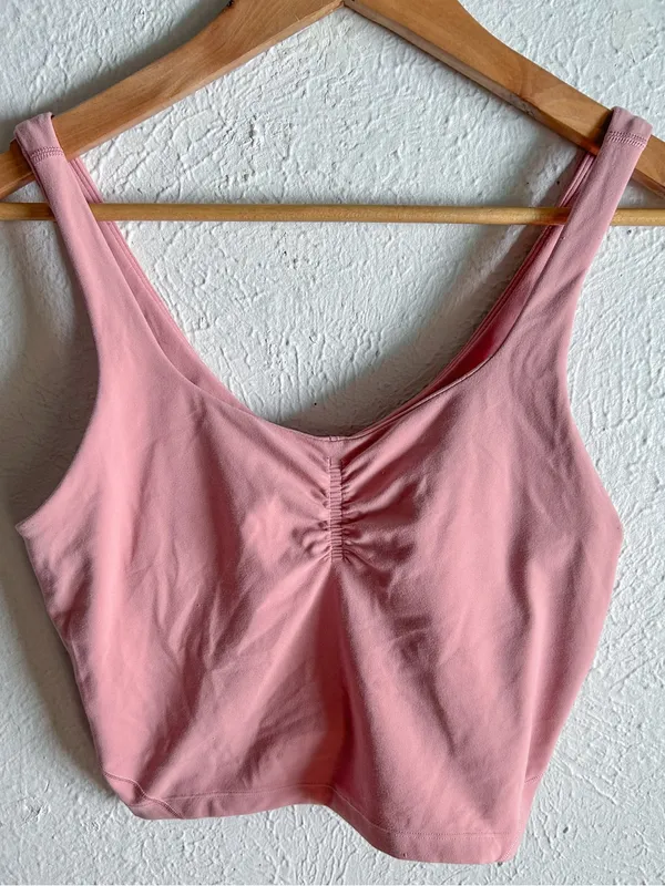 Lululemon Align Gathered-Front Tank Top Pink Puff Sz 8 - Image 3