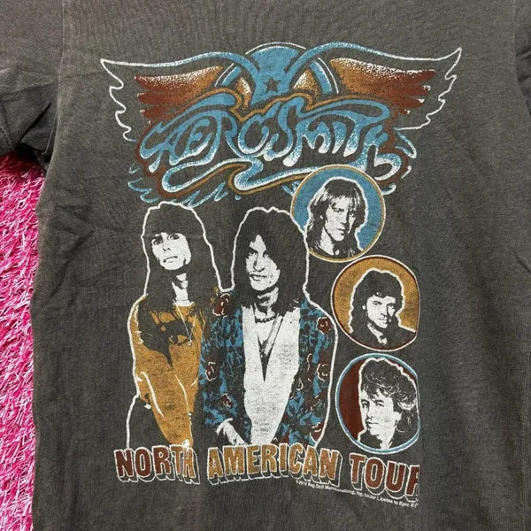 Aerosmith North American Rock Tour Poster Womens Tee L - Image 2