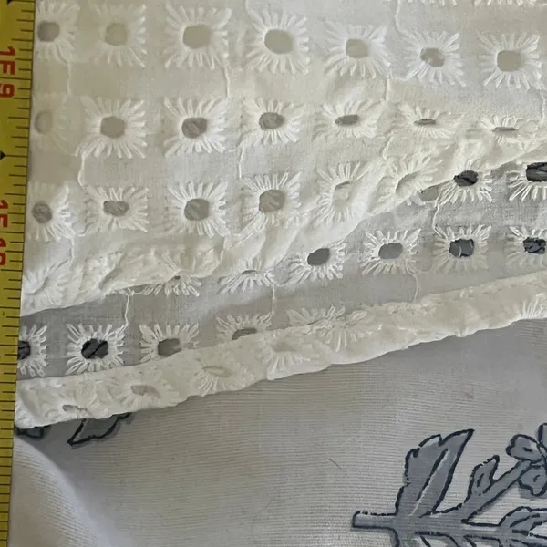 Draper James White Eyelet Ruffle V Neck Blouse Cottagecore Women XXL‎ - Image 8