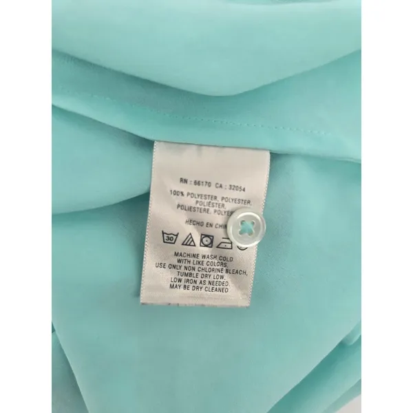Maeve Blouse Womens‎ 2 Mint Green Sleeveless Layered Button Up Collared Top - Image 4