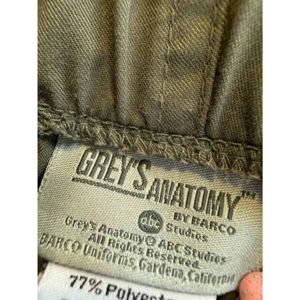 Greys Anatomy by Barco Scrub‎ Pants Womens XL gray Drawstring Cargo XL - Image 4
