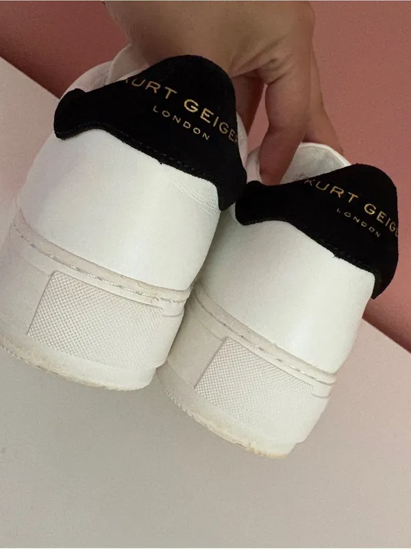 Kurt Geiger White Leather Sneakers - Image 3