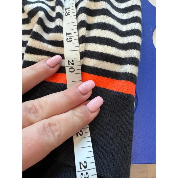 J Crew Striped Knit Sleeveless‎ Sweater Vest Top M Navy Academia Nautical Breton - Image 7
