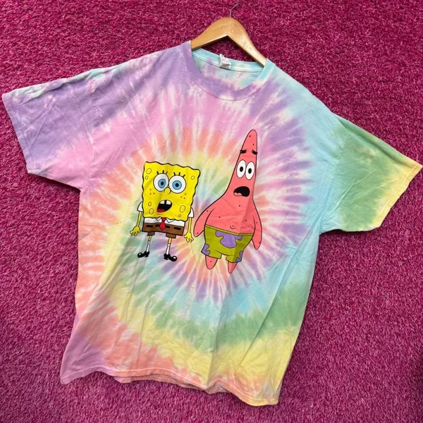SpongeBob Best Friends Forever tiedye T-shirt size 2XL - Image 3