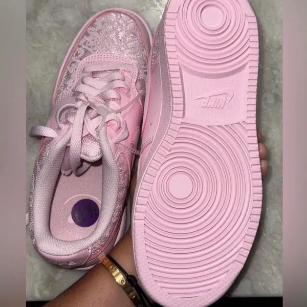 Nike Court Vision Low Shoes - Pink Lace Sneakers - Image 12