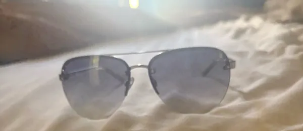 Women’s Diamond Stud Silver Metal Aviator Sunglasses Gradient Gray Lightweight Purple - Image 9