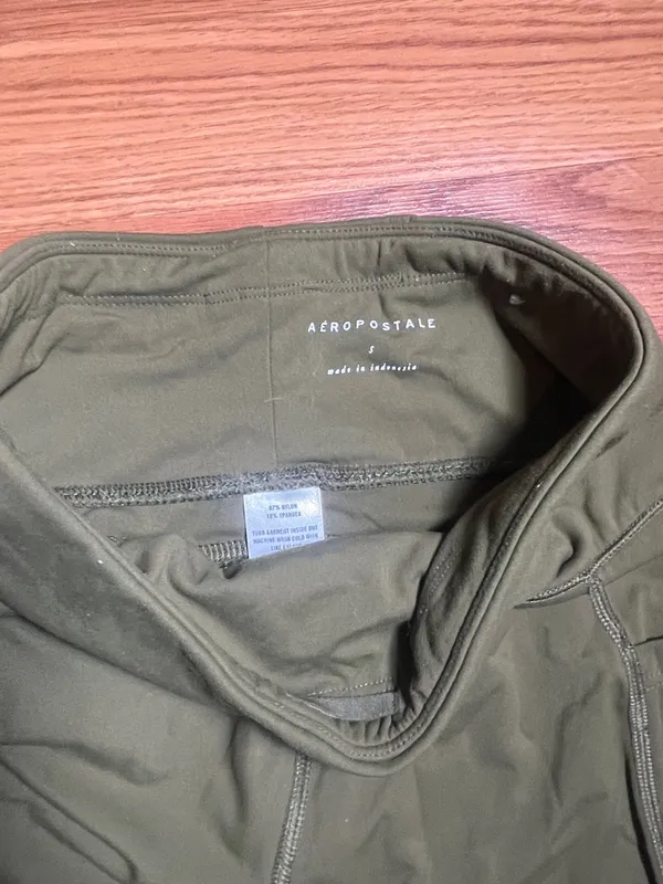 Aeropostale High-Waist Olive Green Active Leggings small - Image 3