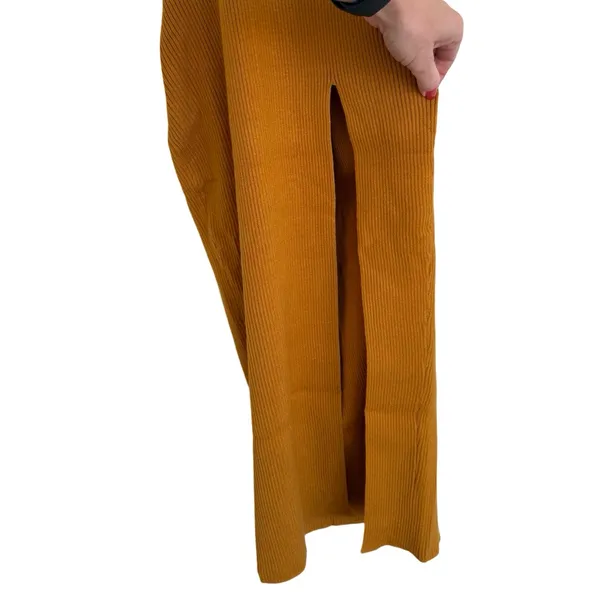 NWT For Love & Lemons Maggie Midi Knit Dress In Orange Size S Small - Image 3