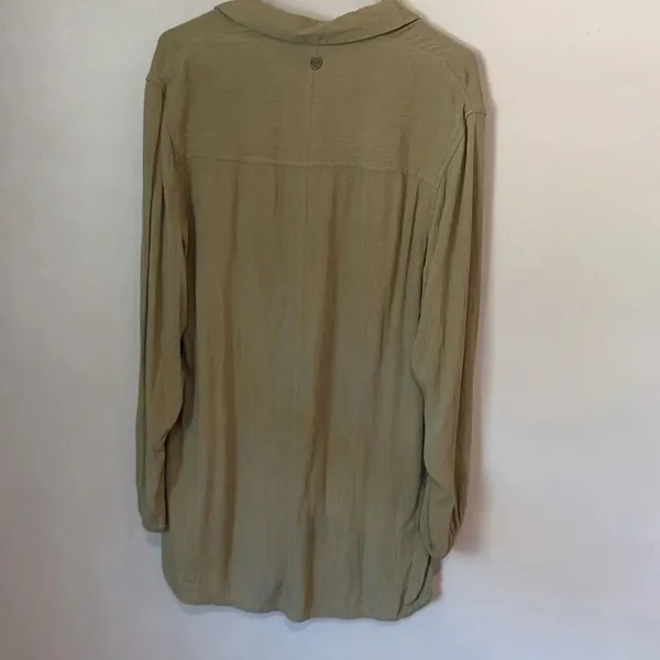 prAna Fernie Shirt Dress Women’s Small Sage Green Button Front Tunic Cover-Up #1 - Image 9