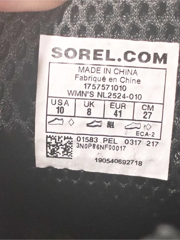 Sorel Joan Wedge Heel Waterproof Rain Boots Black Women's Size 10 - Image 6