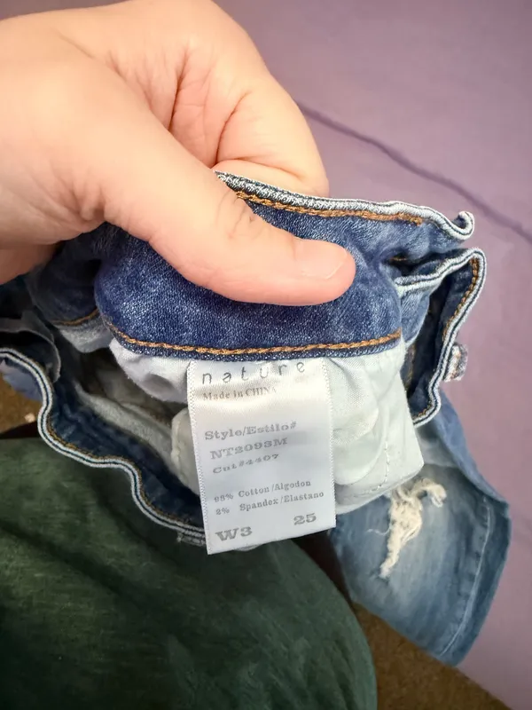 Nature Ripped Denim Mom Jeans - Image 3