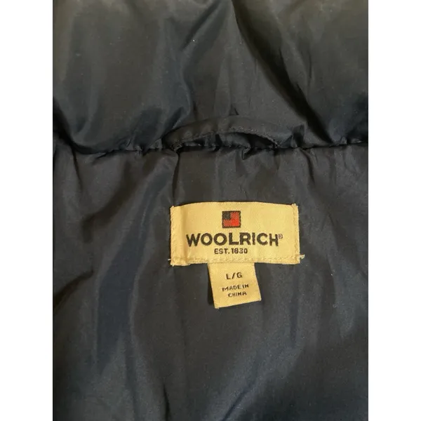 Woolrich Puffer Vest Women's L Blue Quilted‎ Duck Down Full Zip Winter Pockets - Image 4