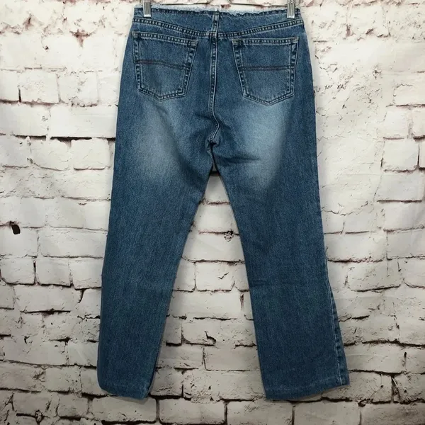 Vintage Tommy Jeans Frayed WB Hipster‎ Flare Jeans - Image 6