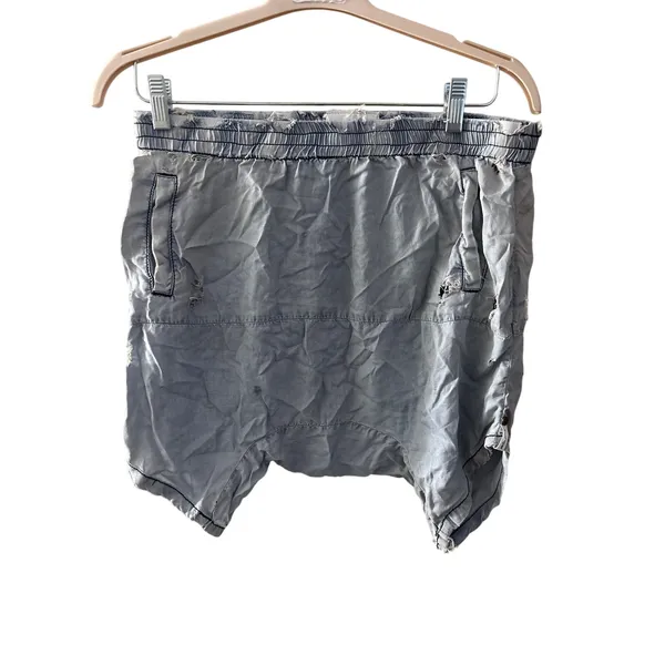 One Teaspoon Sz 26 Calypsos Light Wash Chambray Harem Drop Crotch Beach Shorts - Image 2