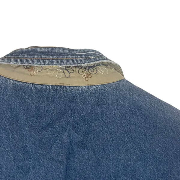 Jane‎ Ashley Vintage 90s Women's Size Large Embroidered Denim Shacket Button Up - Image 7