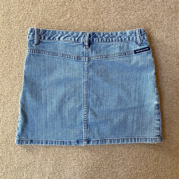 DKNY Jeans Denim Miniskirt Vintage Y2K School Prep Clueless - Image 3