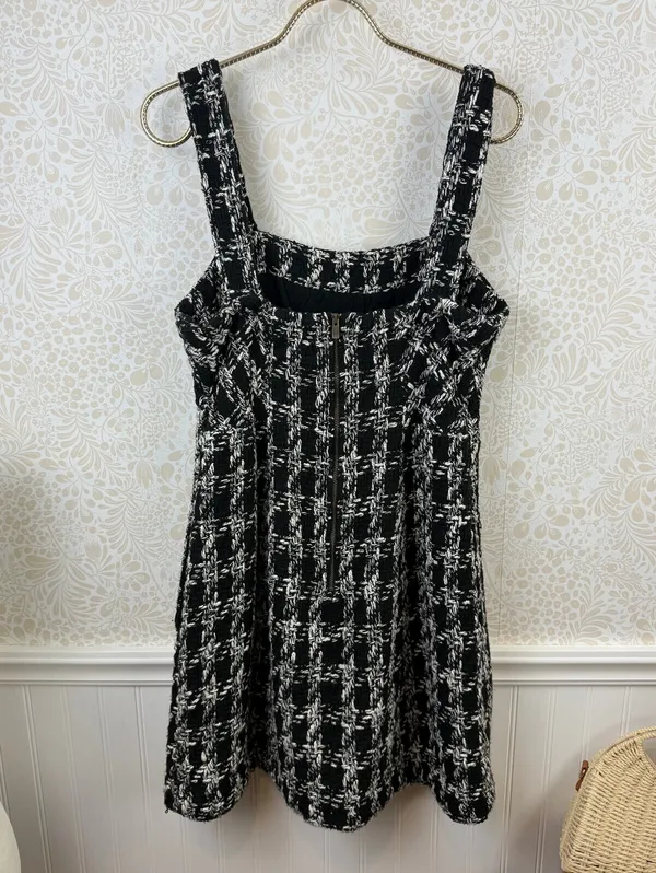 Maeve by Anthropologie Black and White Tweed Mini Dress - Size - 10 - Image 11