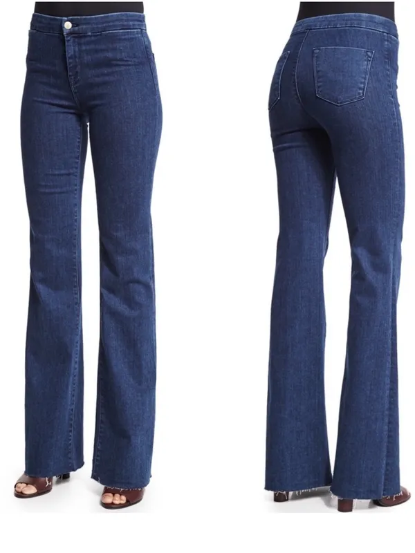 J Brand Dark Wash Tailored High Rise Flare Jeans in Allegiance Wash Size 26 - Image 12