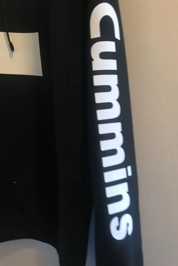 Cummins Hoodie Black Size Large - Image 3