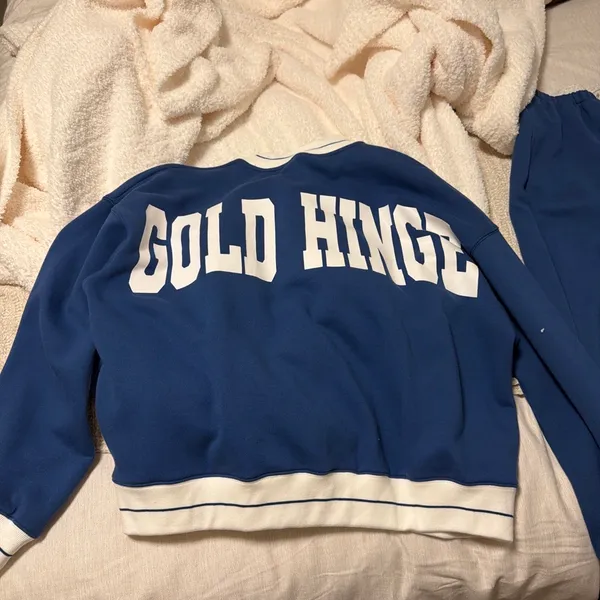 white/grey/blue gold hinge set size small Blue - Image 2