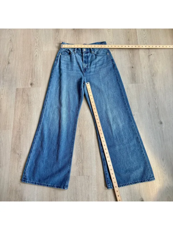 Loft EUC Women's Medium Wash The Palazzo Jeans Size 26/2 - Image 2