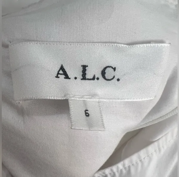 A.L.C. Lily Lace-Up Back Midi Dress White ALC Frank Cotton 6 - Image 4