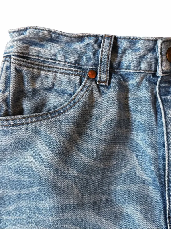 Wrangler Flare Leg Jeans Size 27x31 Wanderer High Rise Meow Laser Tiger Country - Image 7