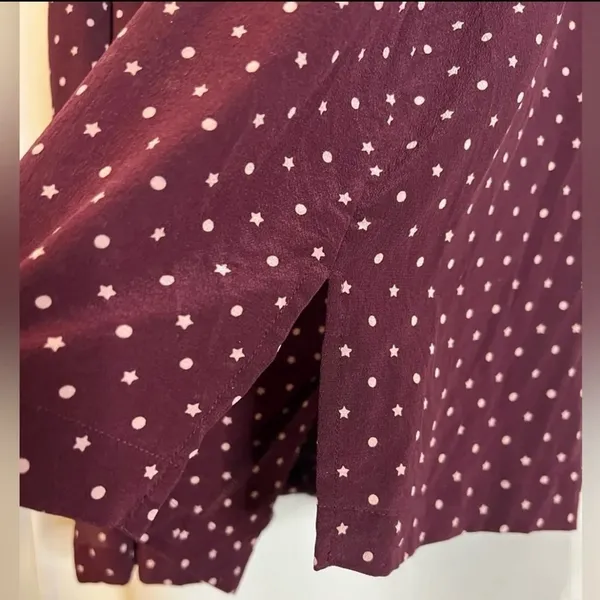 Madewell Burgundy Silk Tank Blouse in Star Mix Medium - Image 7