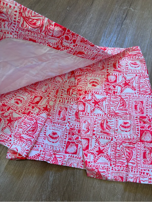 Lilly Pulitzer Alicent Mini Skort Mizner Red Seaside Harbor - Image 3