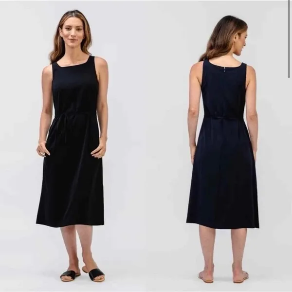 Ministry Of Supply Swift Sheath‎ Dress Midi Black Pockets Office Size XS NEW - Image 2