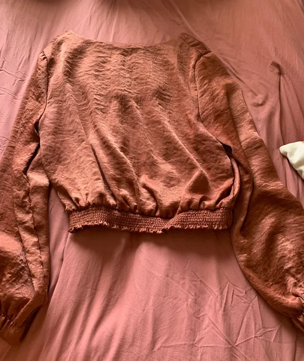 Boutique Silk Blouse Red Size M - Image 2