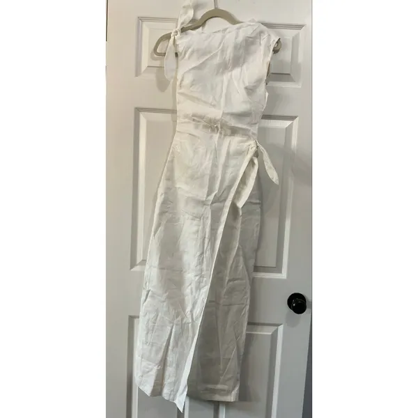 SIR White Tamara Tie MIDI Dress - Image 4