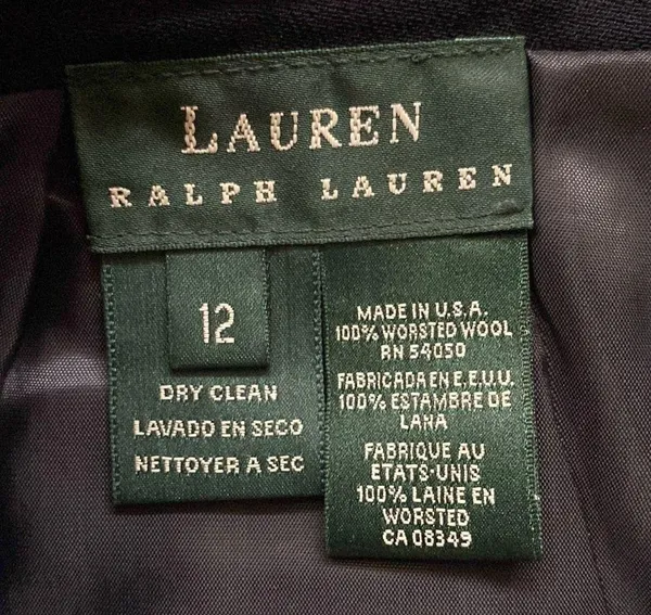 Ralph Lauren Lauren wool navy blue pencil skirt, size 12 - Image 3