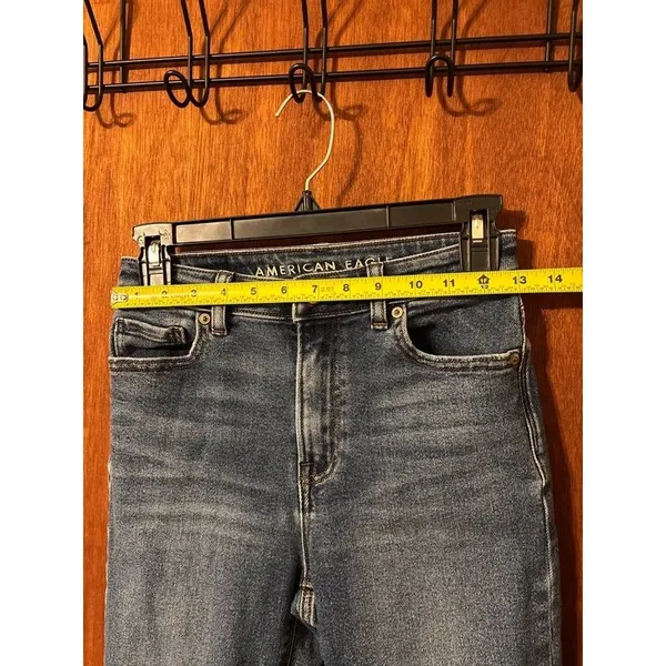 American Eagle Jeans Women 00 Mom Jean Hi-Rise Distressed Whiskered Denim Pants - Image 4