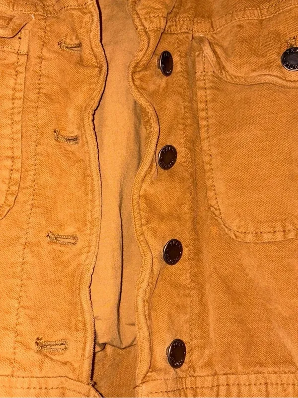 Free People Everlyn Jacket Corduroy Utility Jacket Small Camel - Image 8