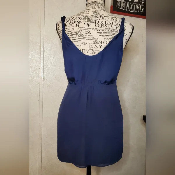 Banana Republic Elegant 100% Silk Blue Sleeveless Top. Size:S - Image 3