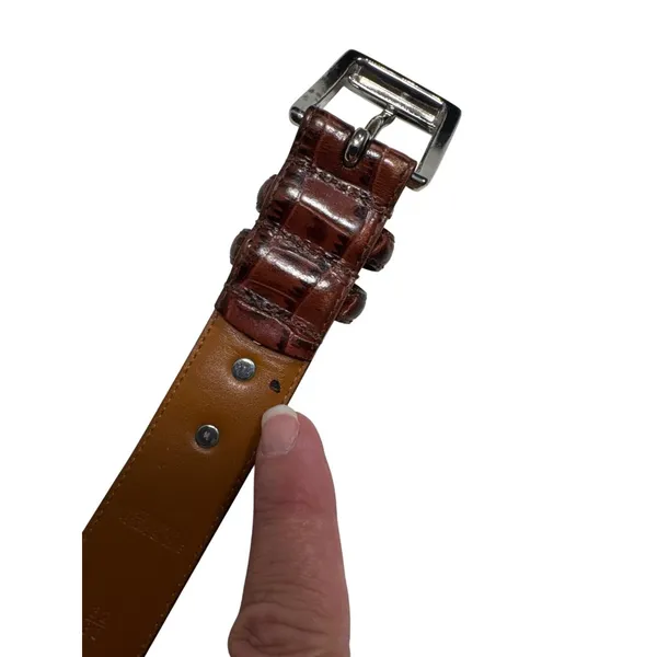 Polo Ralph Lauren Brown Italian Leather Dress Belt Unisex Size 32/80 SKU 6992 - Image 8