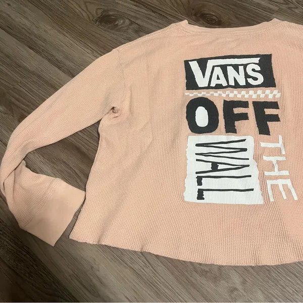 Vans Light Pink Long Sleeve Tee; Medium Women’s - Image 8