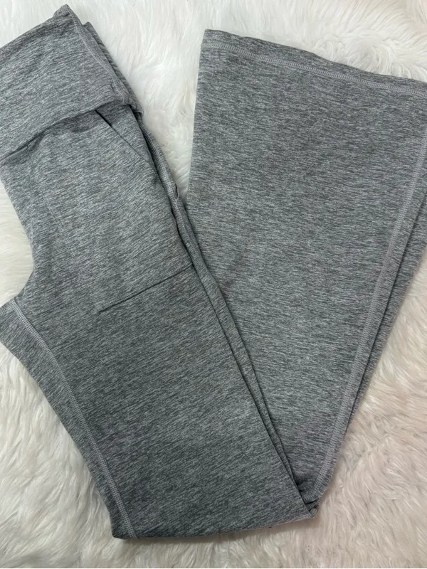OFFLINE By Aerie Hugger Foldover Flare Leggings Gray Small - Image 4