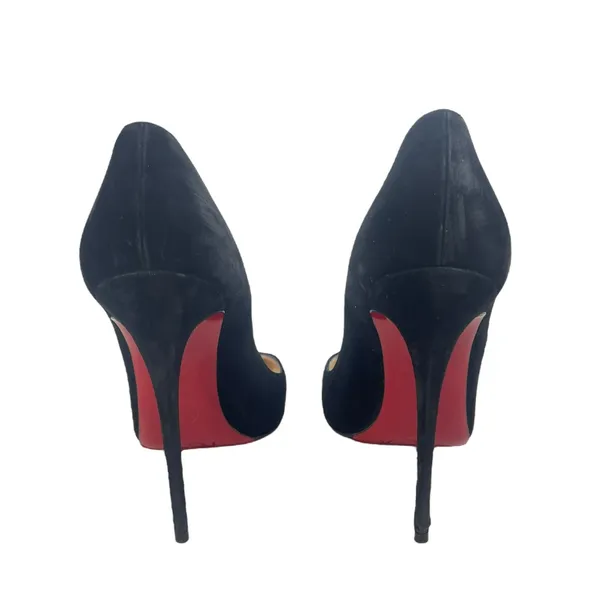 Christian Louboutin So Kate 120 Suede Pointed Toe Pumps Black Size 38 - Image 9