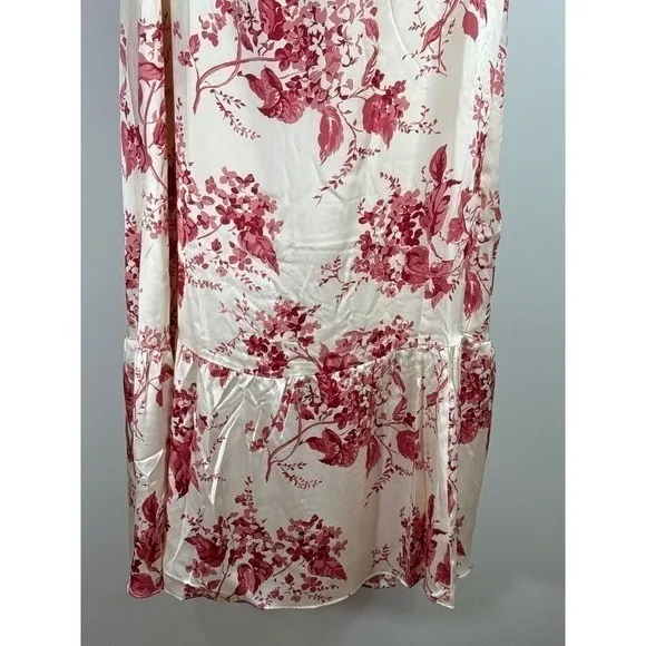 Reformation Sianna Silk Dress In Paris Floral Statin Prarie Sz. 10 NWT Coquette‎ - Image 5