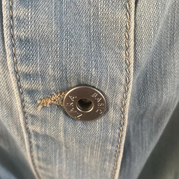 Vintage Zara Short scrunched Denim Vest - Image 5
