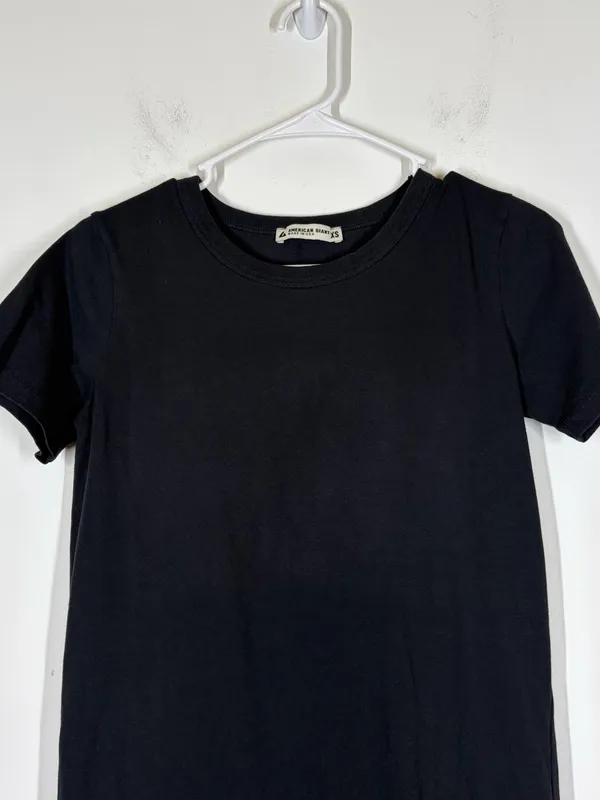 American Giant Black 100% Cotton T-shirt Midi Dress Size XS - Image 4